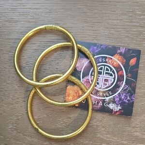 Budhagirl Gold Bangles Set Of 3 Large
